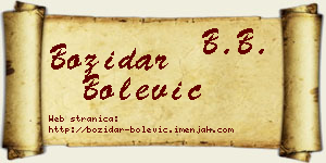 Božidar Bolević vizit kartica